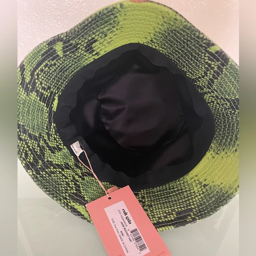 Cult Gaia Green Snake Print Hat MAKE AN OFFER - Picture 3 of 3